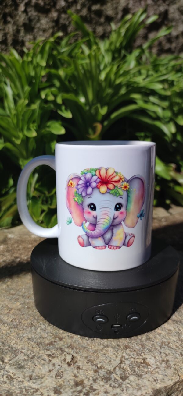 Mug blanc éléphant