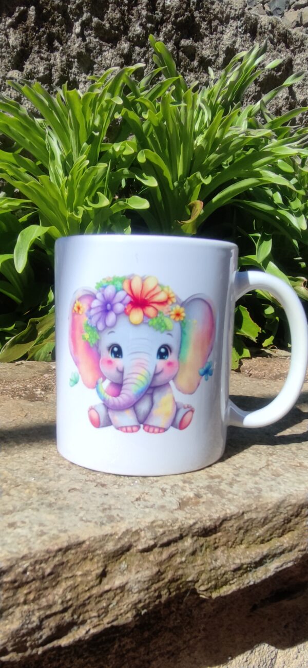 Mug blanc éléphant – Image 2