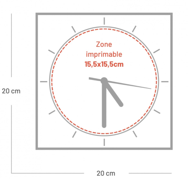 Horloge verre ronde à personnaliser – Image 2