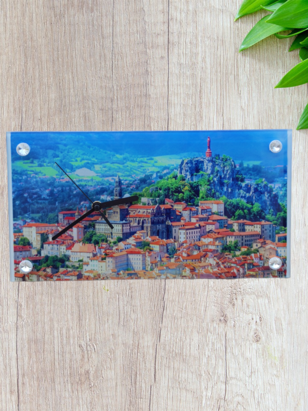 Horloge en verre rectangle à personnaliser – Image 2