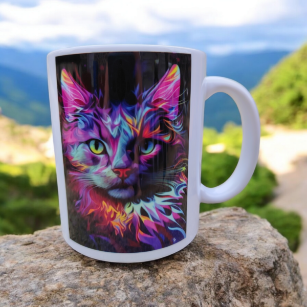 Mug blanc chat – Image 2